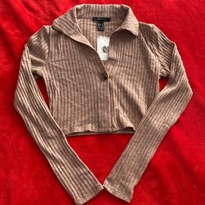 Cropped long sleeve forever 21 shirt